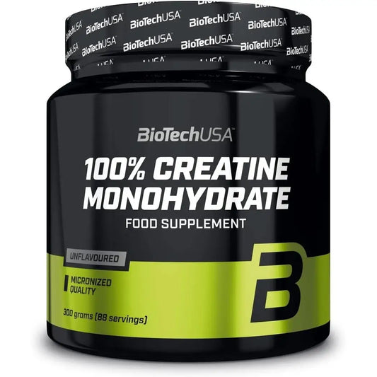 BioTechUSA Creatina Monohidrato 100% Micronizada | 300g | Sin Sabor